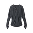 New Womens Fall Slim-fitDesigner-style V-neckWaist-cinching Long-sleeve Top