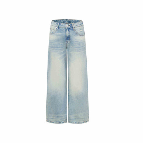 Women's Wide-leg Jeans Fashion High Waist Straight Pants