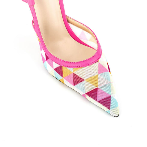 Women's Pointed-Toe Stiletto Slingback Heels