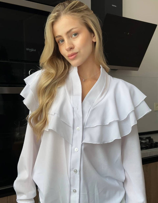 Ruffled Chiffon Blouse