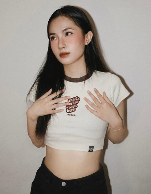 Letter Print Crop T-Shirt