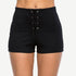 Eyelet Lace-Up Slim Fit Short
