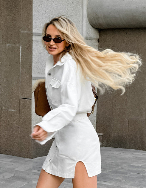 Denim Mini Shirt Dress