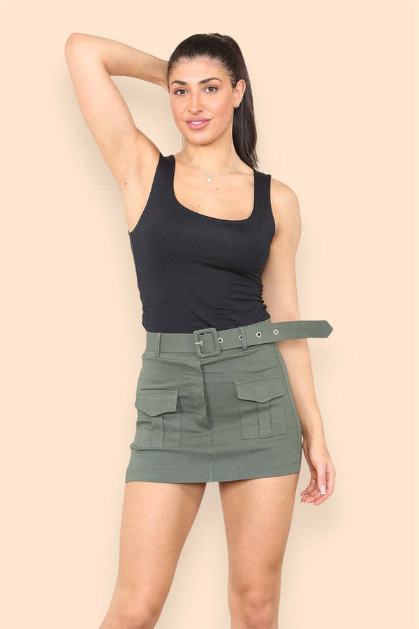 Belted Cargo Skorts