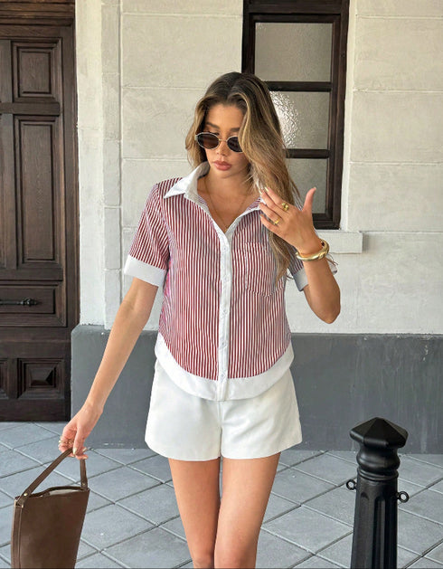 Striped Short Sleeve Shirt