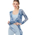 Butterfly Print Breathable Mesh Yoga Top