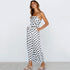 Strapless Polka Dot Wide-Leg Jumpsuit