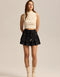 High-Waisted Tiered Mini Skirt