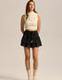 High-Waisted Tiered Mini Skirt