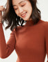 Ribbed High-Neck Knit Sweater