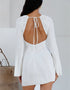 Backless Long Sleeve Mini Dress