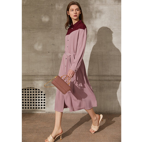 Contrast Color Commuter Dress