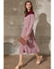 Contrast Color A-Line Midi Dress