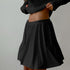 Women's Knitted Slim-fit Stretch Long Sleeve Short Skirt Two-piece Set