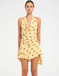 Polka Dot Halter Mini Dress