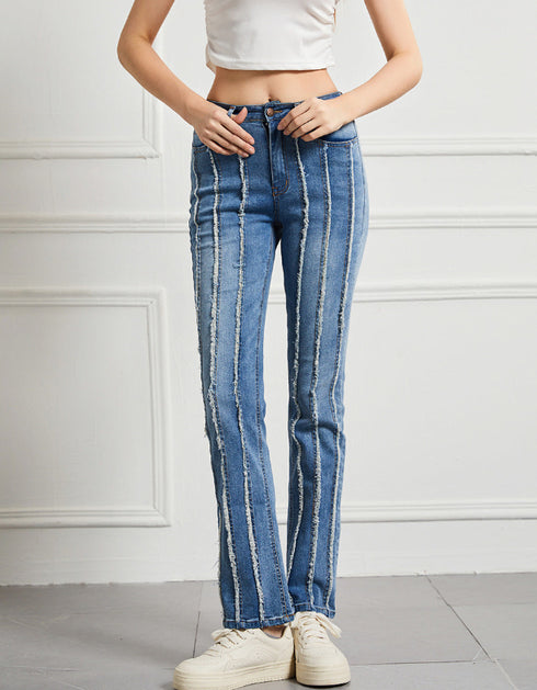 Slim-Fit Mid-Rise Stretch Jeans