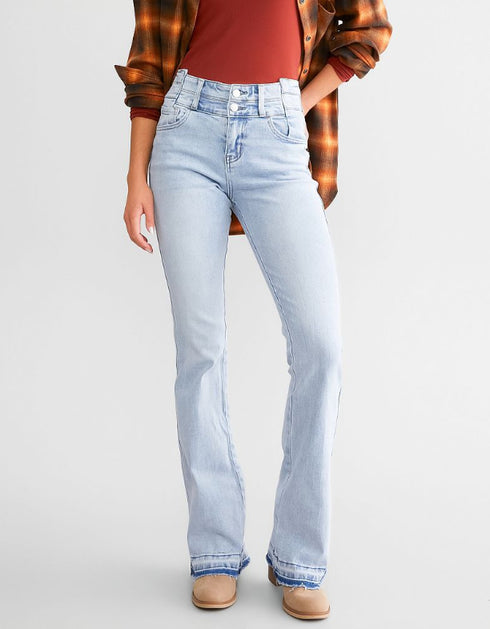 High Waist Button Front Jeans