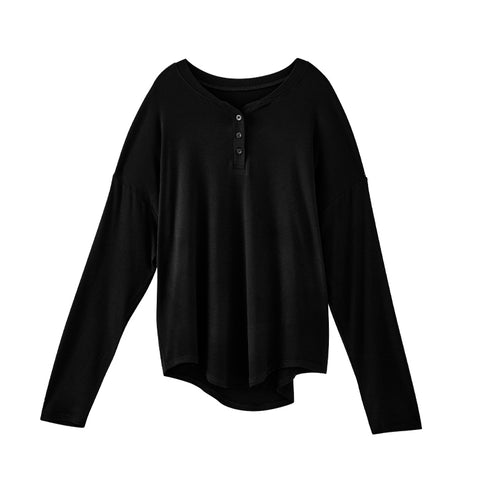 Relaxed Knit Long Sleeve Top
