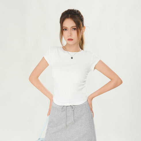 Waist-Slimming Casual Cotton Top
