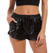PU Leather Fitness High-Shine Casual Short