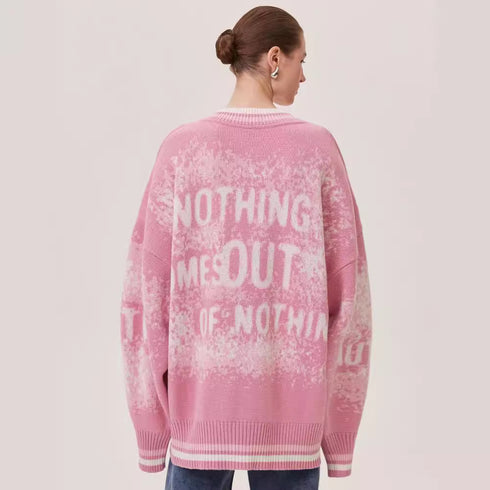 Contrast Woolen Knit Top