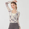 Butterfly Print Breathable Mesh Yoga Top