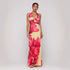 Women's Backless Slim Fit Printed Halter Dress