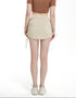 Ruched Drawstring Skort