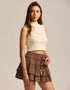 High-Waisted Tiered Mini Skirt