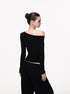 Asymmetric Neck Slim Top