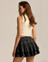 High-Waisted Tiered Mini Skirt