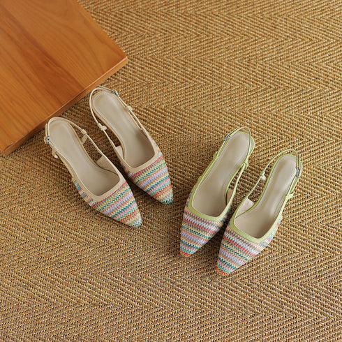 National style low-heeled baggy ankle bootie