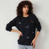 Embroidered Dog Oversized Fleece Sweatshirt