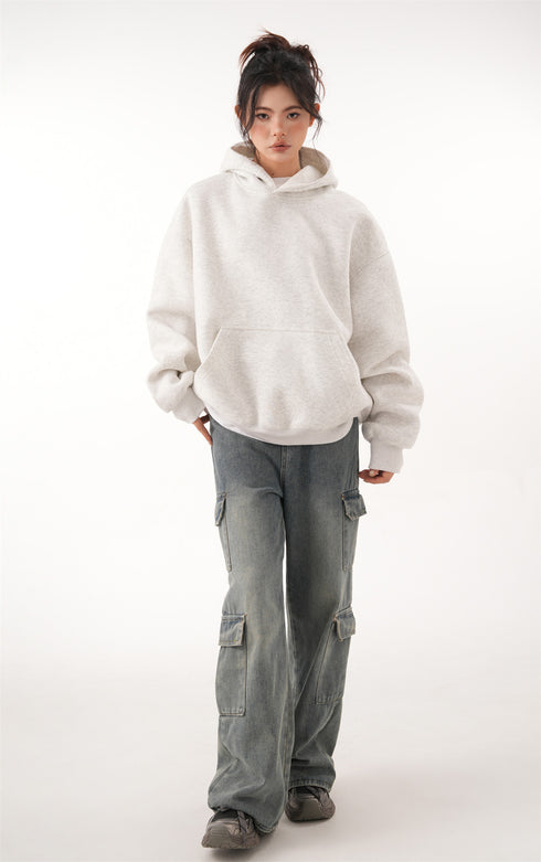 Short hooded sweatshirt