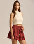 High-Waisted Tiered Mini Skirt