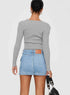 Low Waist Denim Mini Skirt