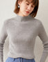 Ribbed High-Neck Knit Sweater