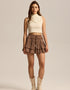 High-Waisted Tiered Mini Skirt