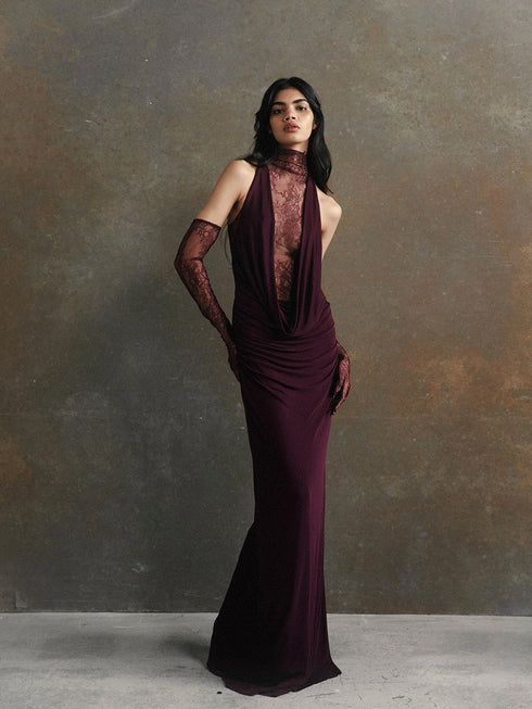 Lace patchwork dress