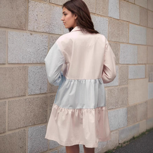 Patchwork Shirt Dress