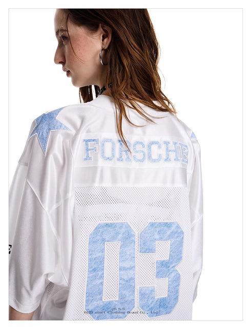 American hip-hop jersey T-shirt