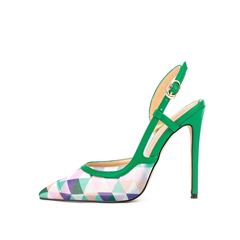 Women's Pointed-Toe Stiletto Slingback Heels