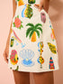 Sleeveless Fruit Mini Dress