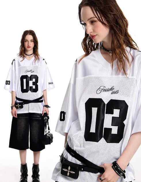 American hip-hop jersey T-shirt