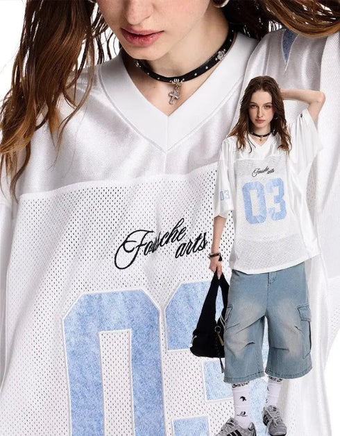 American hip-hop jersey T-shirt