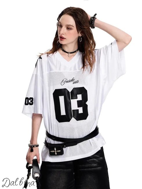 American hip-hop jersey T-shirt