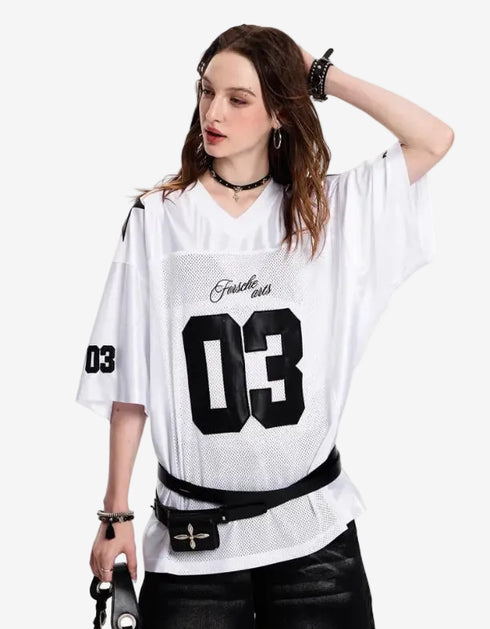 American hip-hop jersey T-shirt