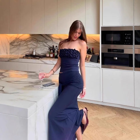 Wrap Patchwork Maxi Dress