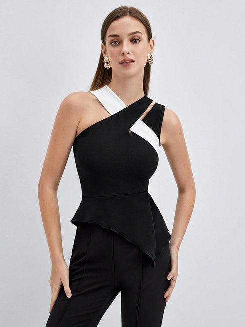 Ladies' Fashion Design Sense Cross Strap Vest