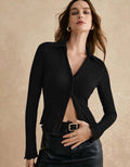 Textured Slim-Fit Blouse